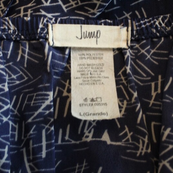 2000's Y2K Jump! Brand Navy and White Button Front Dress - Picture 5 of 5